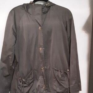 Stylish Dark Green Women's Rain Jacket
